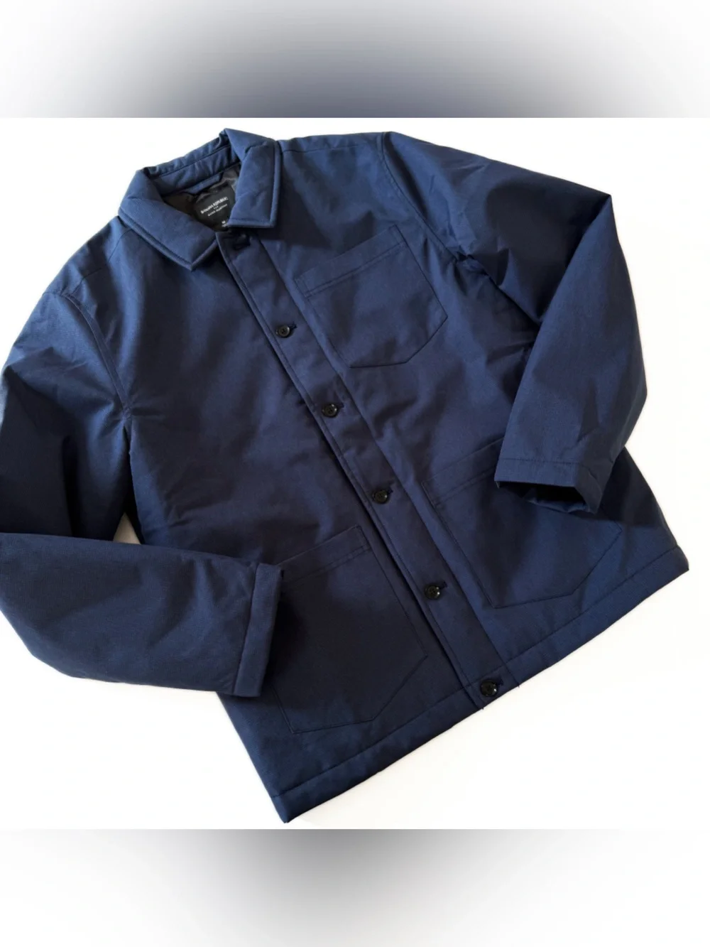 Banana Republic Jacket Mens Medium Tailored Navy Blue Water Resistant Shacket